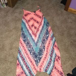 Bright colored maxi tank top dress